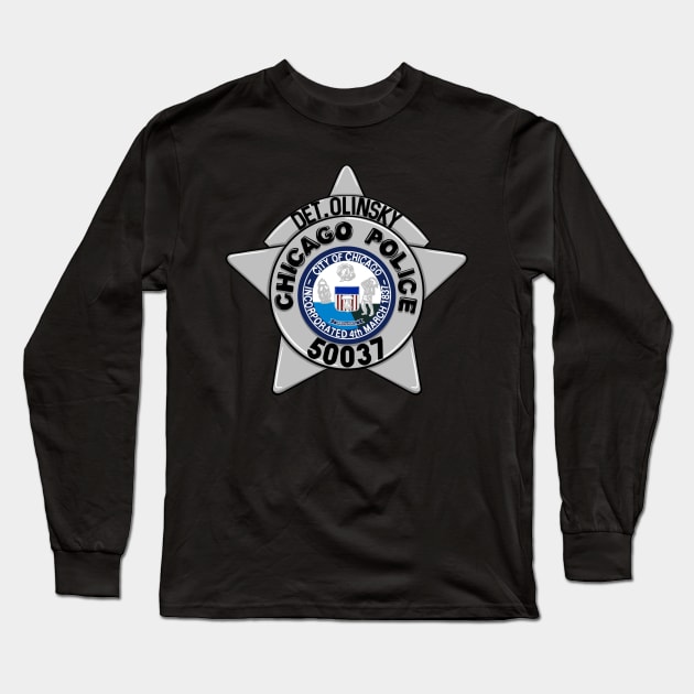 Detective Alvin Olinsky | Chicago PD Badge 50037 Long Sleeve T-Shirt by icantdrawfaces